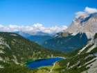 Lake Seeben See view towards Ammergau Alps, Wetterstein range and Mt. Zugspitze. Austria, Tyrol Art Print